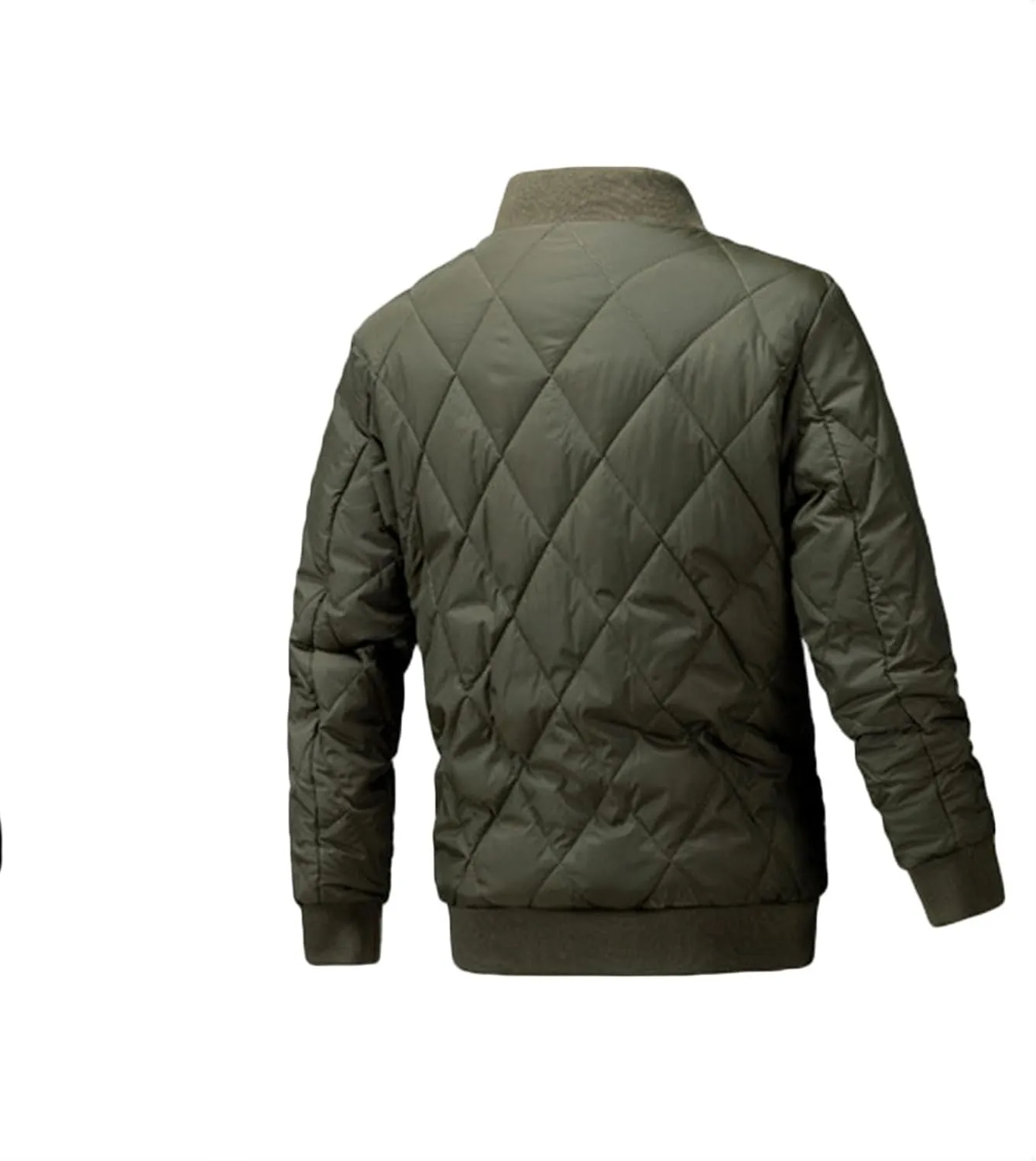 Men's Packable Down Jacket, Puffer Jacket Lightweight Warm Cotton Coat for Hiking Travel, Full Zip Up Thicken Coats