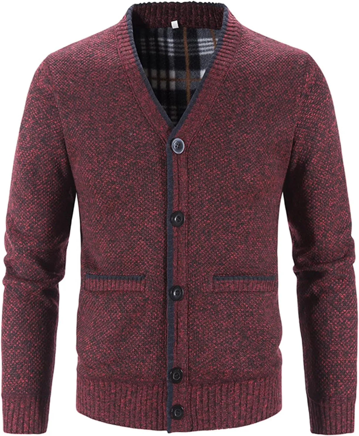 Men's Thermal Hoodie Fashion Long Sleeve Warm Solid Color Hooded Jackets Tops