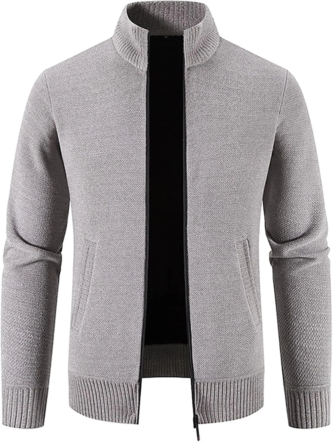 Men's Thermal Hoodie Fashion Long Sleeve Warm Solid Color Hooded Jackets Tops