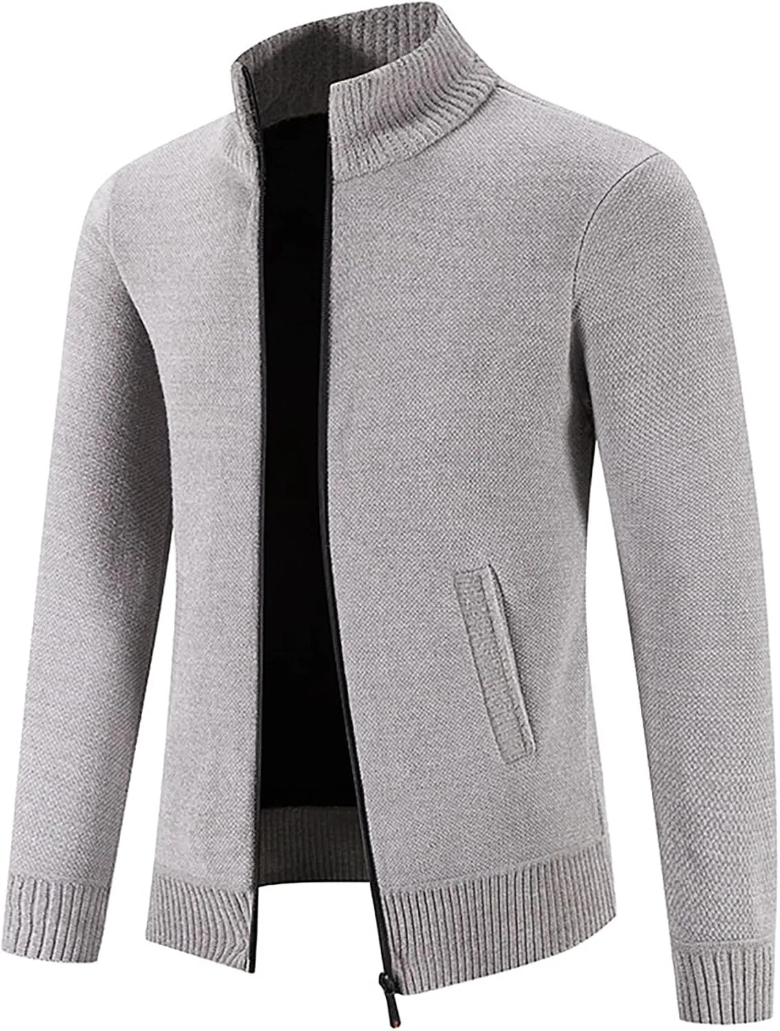 Men's Thermal Hoodie Fashion Long Sleeve Warm Solid Color Hooded Jackets Tops