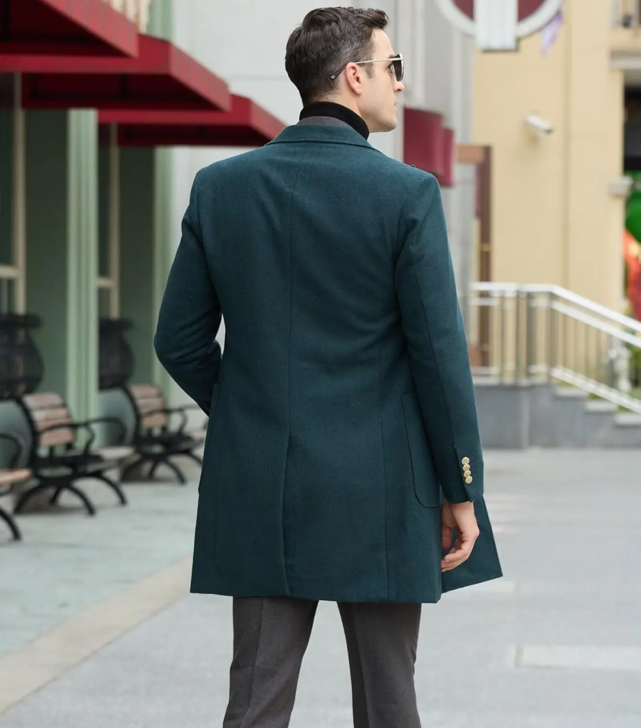 Mens Winter Jacket Trench Coats for Men Long Jackets Warm Peacoat Men's Double Breasted Overcoat