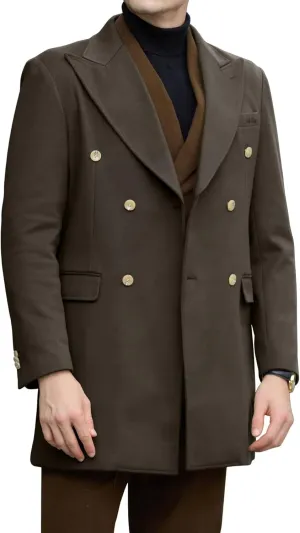 Mens Winter Jacket Trench Coats for Men Long Jackets Warm Peacoat Men's Double Breasted Overcoat