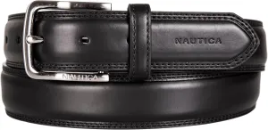 Nautica Men's Dress Leather Belt for Suits and Pants | Classic | Business | Fashion | Adjustable | Metal Buckle