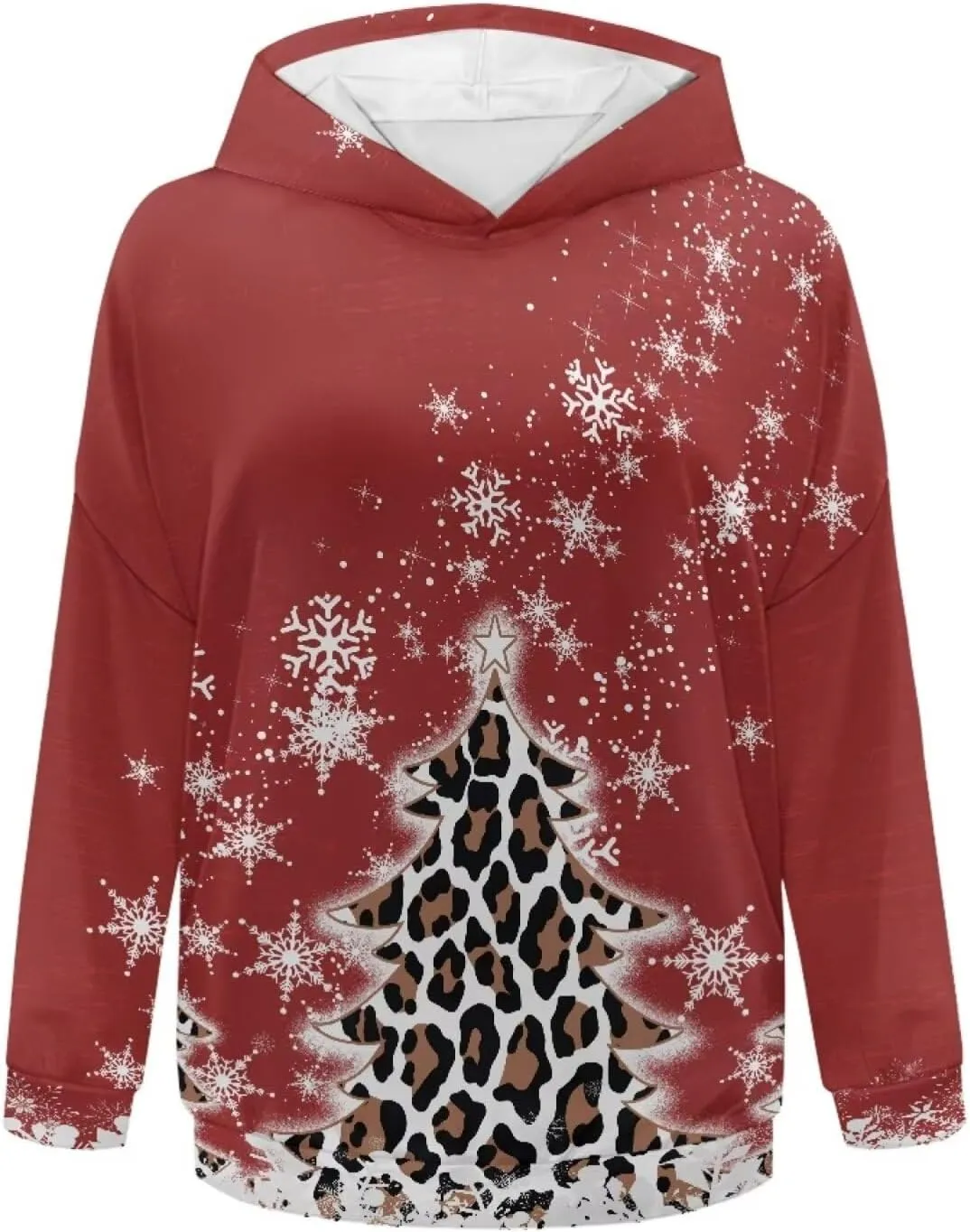 NDISTIN Ladies Loose Hooded Pullover Soft Loose Sweatshirts for Women Loose Fit for Women's Everyday Fitness