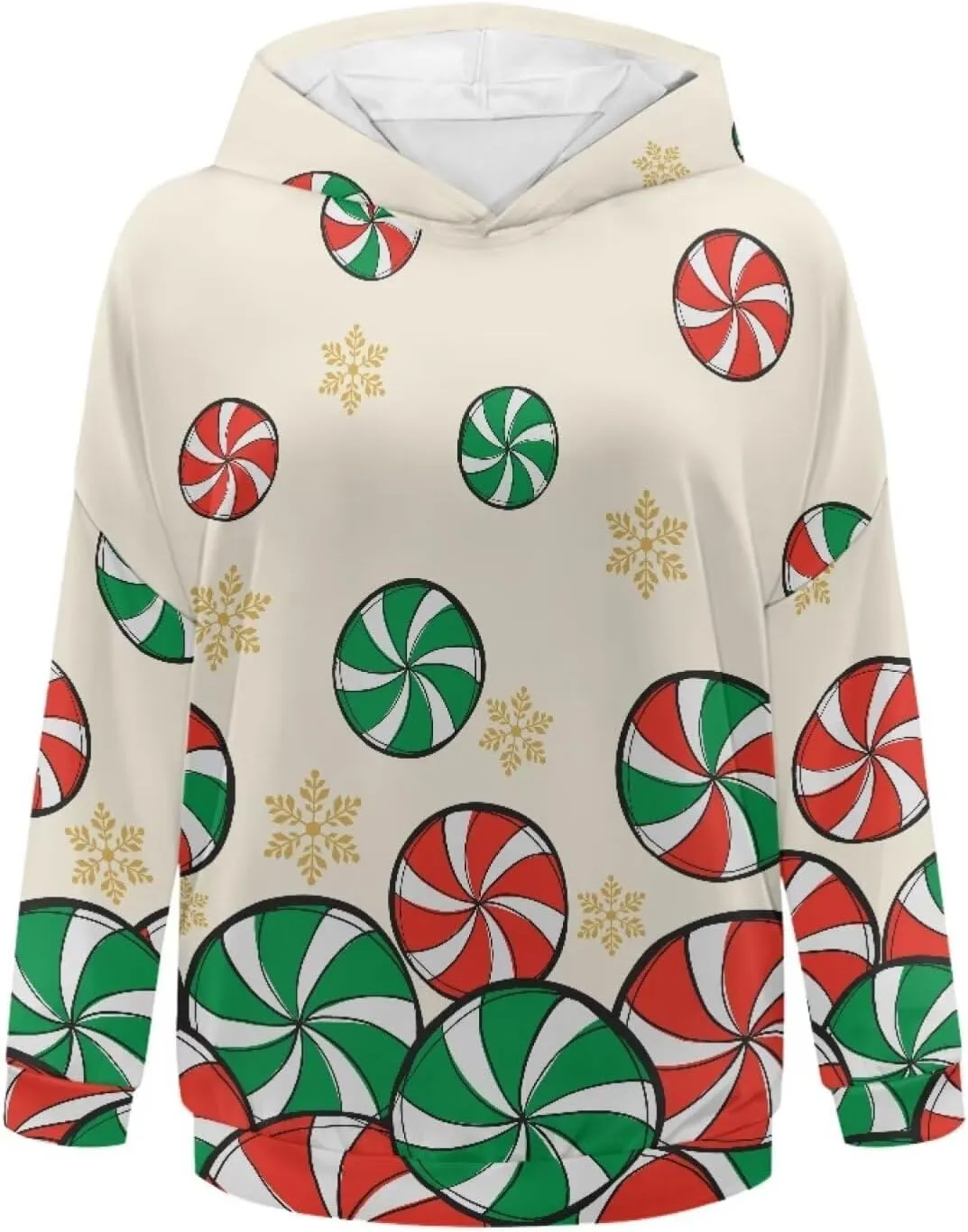 NDISTIN Ladies Loose Hooded Pullover Soft Loose Sweatshirts for Women Loose Fit for Women's Everyday Fitness