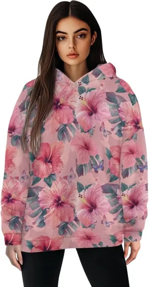 NDISTIN Ladies Loose Hooded Pullover Soft Loose Sweatshirts for Women Loose Fit for Women's Everyday Fitness