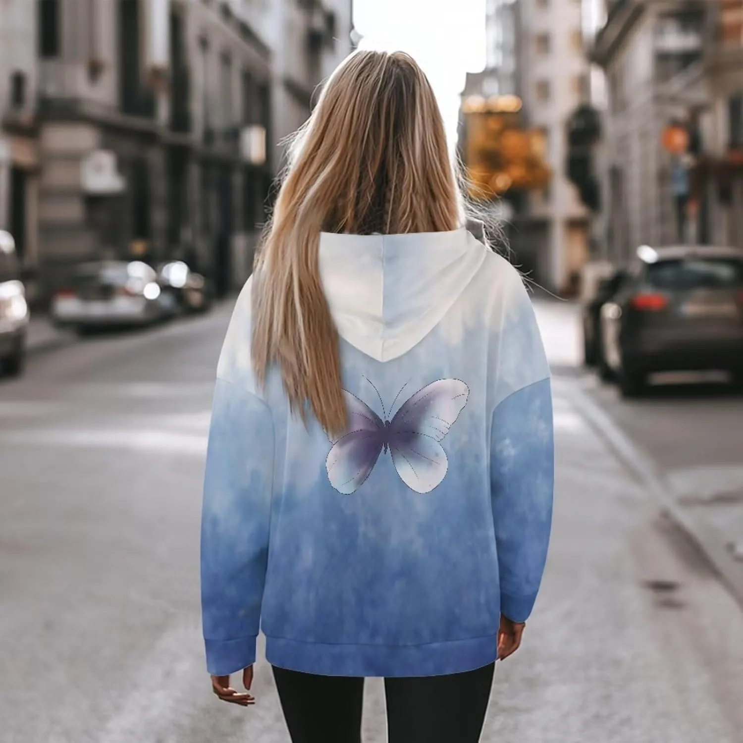 NDISTIN Ladies Loose Hooded Pullover Soft Loose Sweatshirts for Women Loose Fit for Women's Everyday Fitness