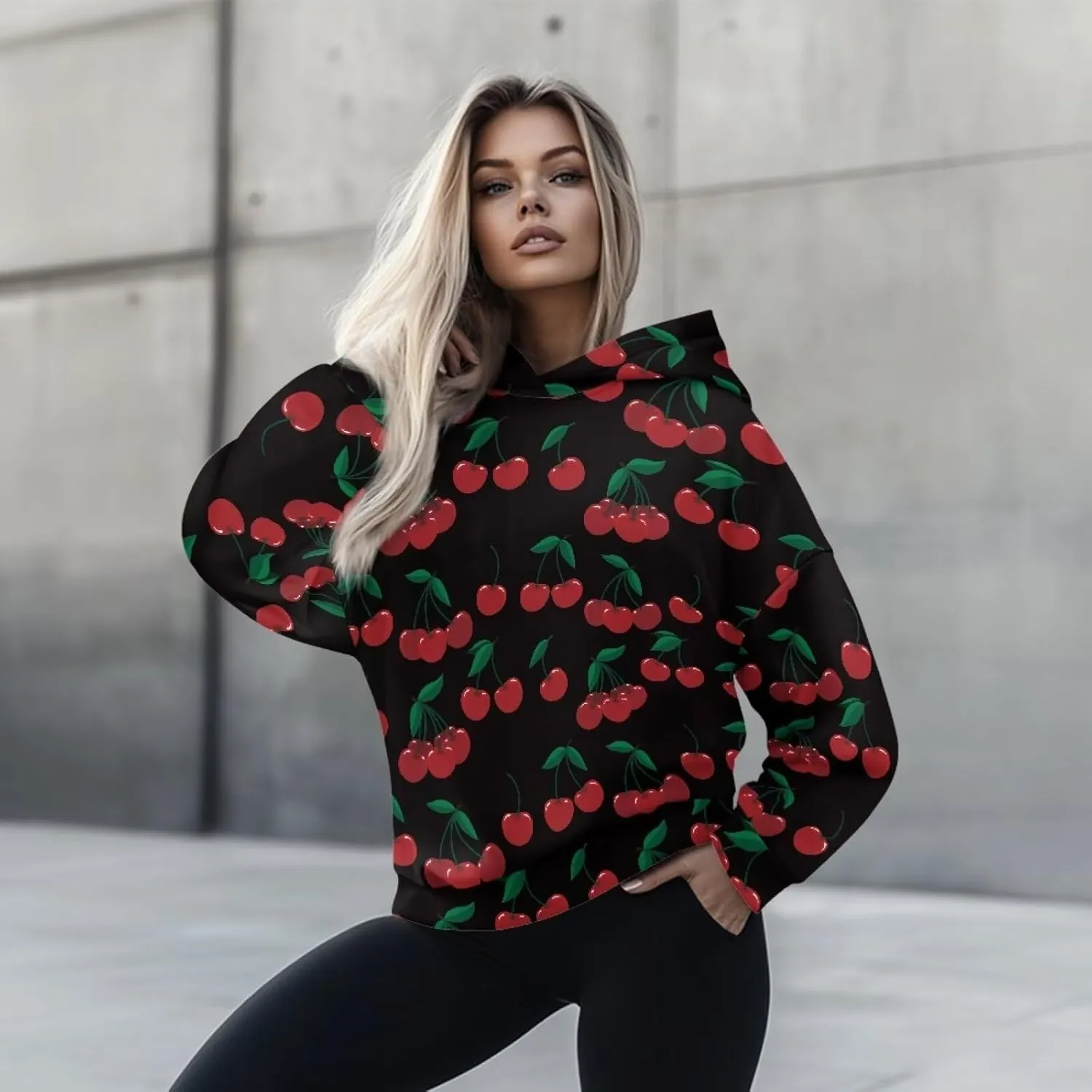 NDISTIN Ladies Loose Hooded Pullover Soft Loose Sweatshirts for Women Loose Fit for Women's Everyday Fitness