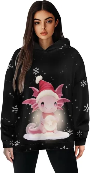 NDISTIN Sweatshirts for Women Loose Fit Slim Fit Ladies Loose Hooded Pullover Loose Daily Ideal Clothes