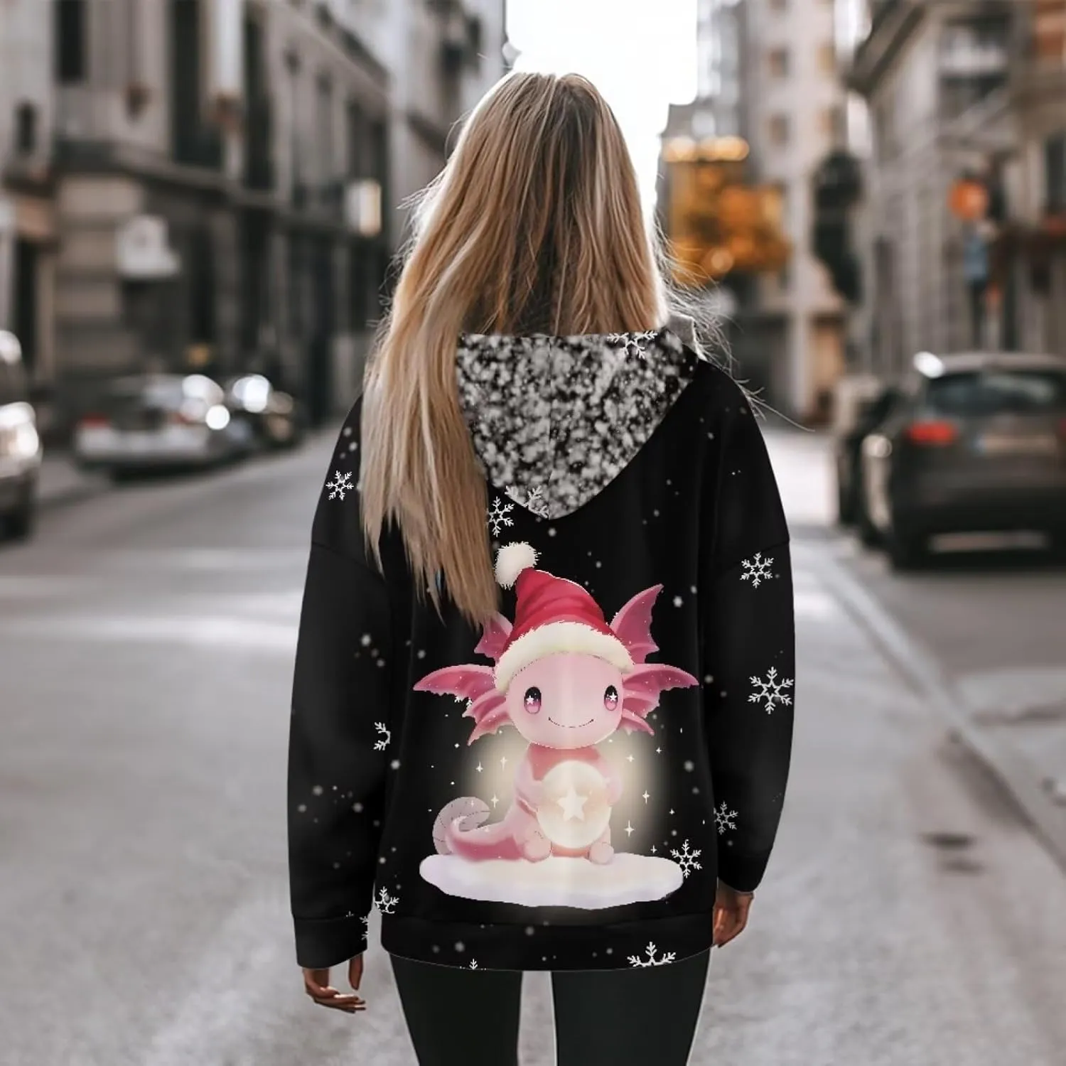 NDISTIN Sweatshirts for Women Loose Fit Slim Fit Ladies Loose Hooded Pullover Loose Daily Ideal Clothes