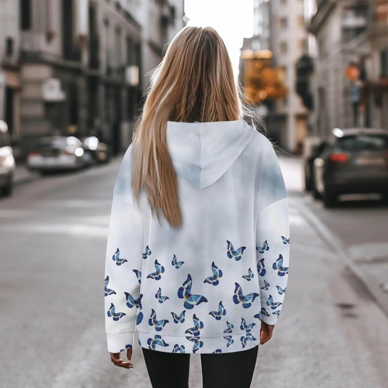 NDISTIN Sweatshirts for Women Loose Fit Slim Fit Ladies Loose Hooded Pullover Loose Daily Ideal Clothes