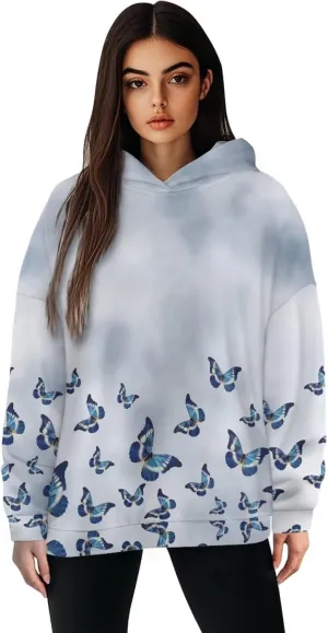 NDISTIN Sweatshirts for Women Loose Fit Slim Fit Ladies Loose Hooded Pullover Loose Daily Ideal Clothes