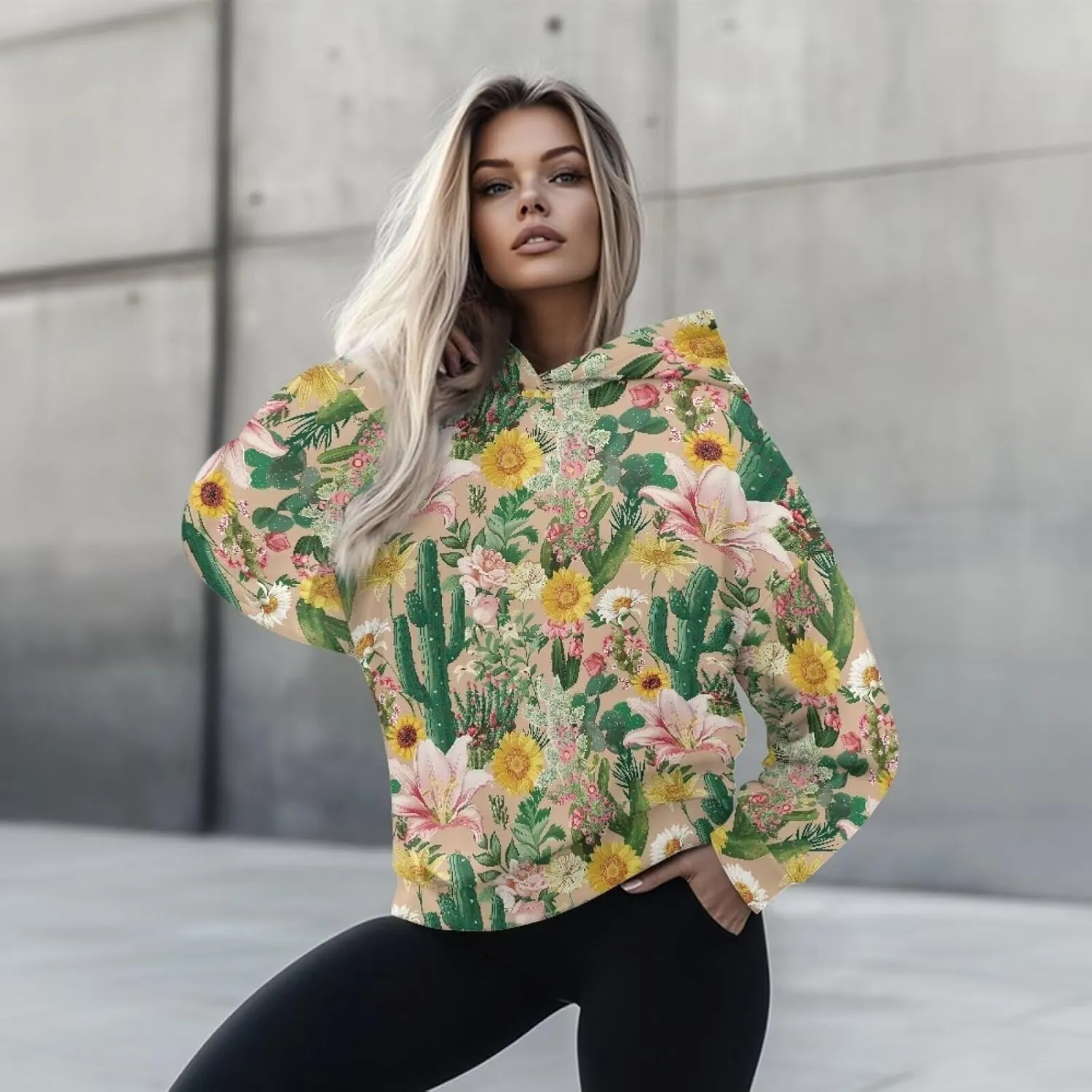 NDISTIN Sweatshirts for Women Loose Fit Slim Fit Ladies Loose Hooded Pullover Loose Daily Ideal Clothes