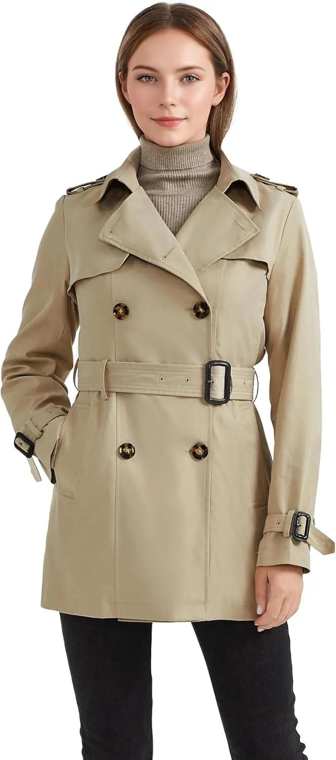 Orolay Women's Double Breasted Trench Coat Windbreaker Jacket with Belt