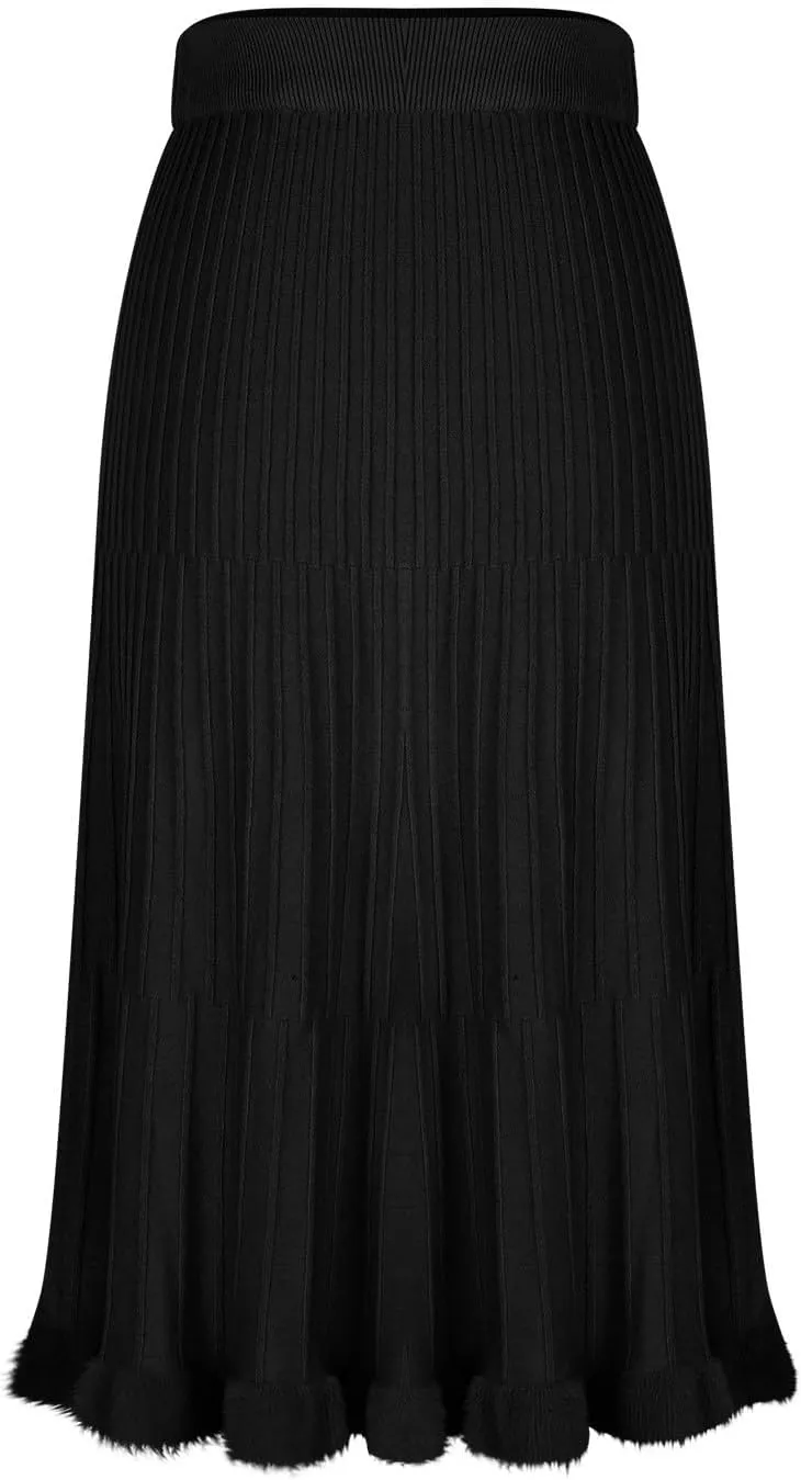 Pleated Midi Skirts for Women Aline Long High Elastic Waisted Summer Cocktail Party Swing Flowy Chiffon Swing Skirt
