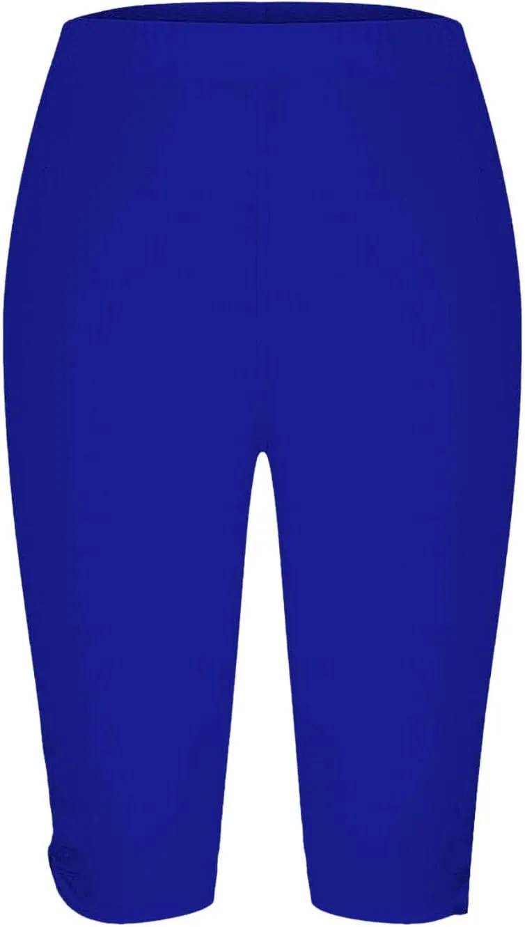 Plus Size Leggings Printed Stretch High Waist Elastic Cropped Pants Resort Beach Leggings Leggings with Pockets