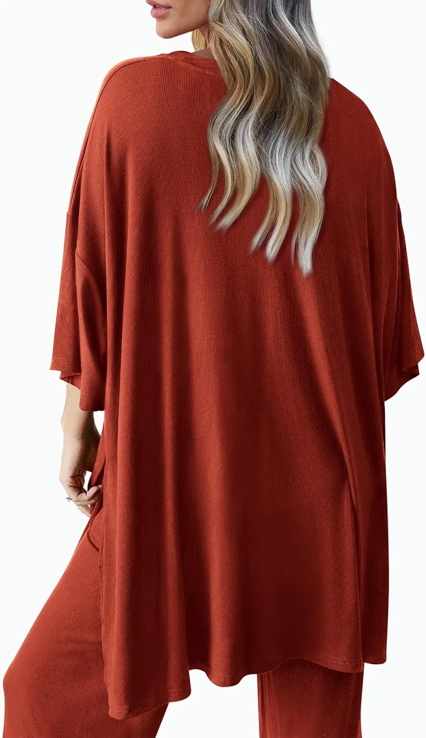 PRETTYGARDEN Women's 2 Piece Outfits Casual Short Sleeve Pullover Tops and Wide Leg Pants Lounge Sets Tracksuits