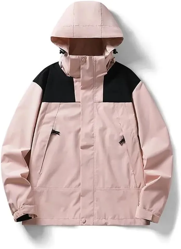 Rfmfkkg Men'S Loose Casual Outdoor Jacket Hoodies Casual Loose Patchwork Zipper Coats
