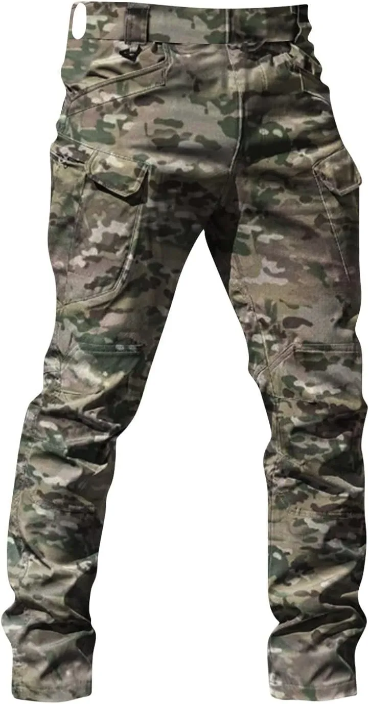 SERYU Mens Tactical Cargo Pants Water Resistant Ripstop Cargo Pants Military Fan Multi Pocket Overalls Outdoor Apparel