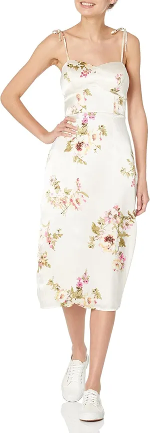 Speechless Women's Sleeveless Midi Satin Dress
