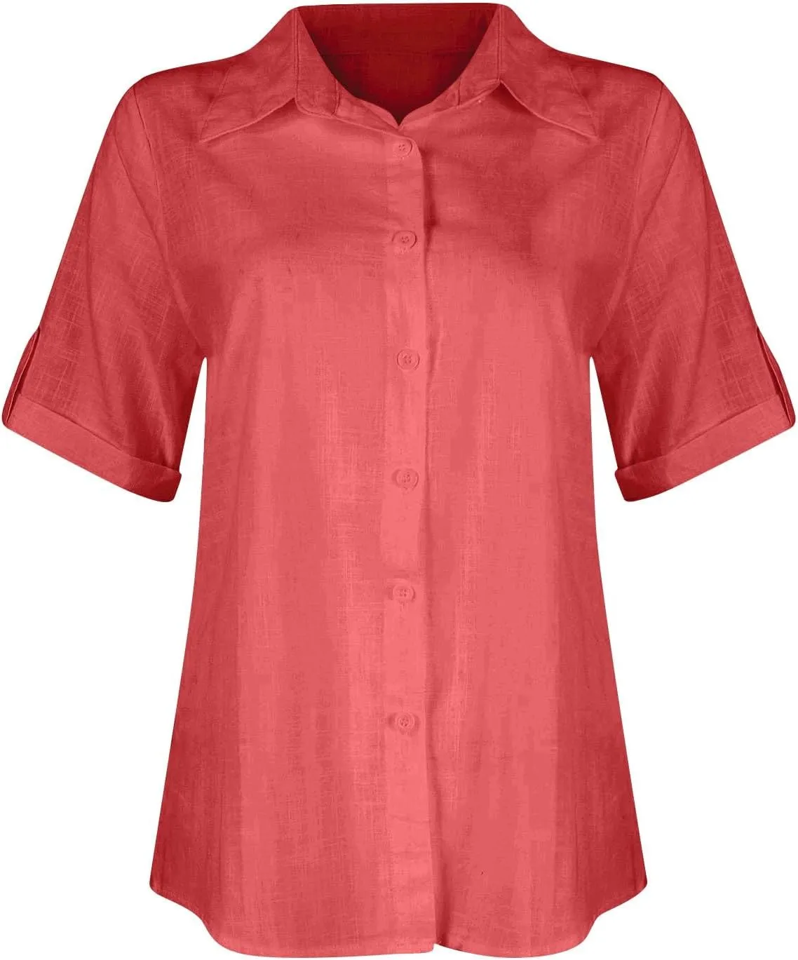 Summer Shirts for Women V Neck Short Sleeve Casual Loose Tees Lapel Button Down Tops 2025 Trending Now