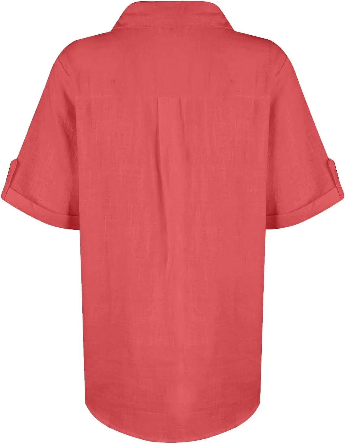 Summer Shirts for Women V Neck Short Sleeve Casual Loose Tees Lapel Button Down Tops 2025 Trending Now