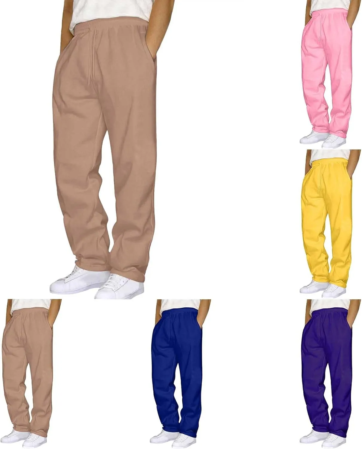 Sweatpants for Men Loose Fit Mens Sweatpant Jogger Athletic Pants Loose Drawstring Trousers Pants with Pockets