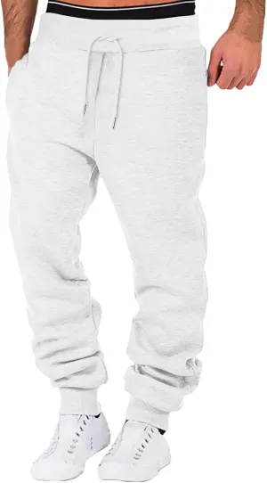 Sweatpants for Men Waist Solid Color Pocket Trousers Loose Sports Trousers Sweat Pants Workout Pants Cargo