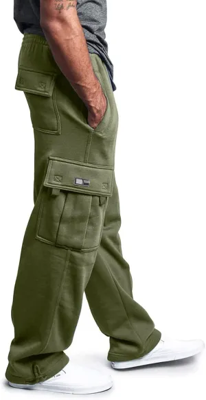 Sweatpants for Men Waist Solid Color Pocket Trousers Loose Sports Trousers Sweat Pants Workout Pants Cargo