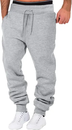 Sweatpants for Men Waist Solid Color Pocket Trousers Loose Sports Trousers Sweat Pants Workout Pants Cargo
