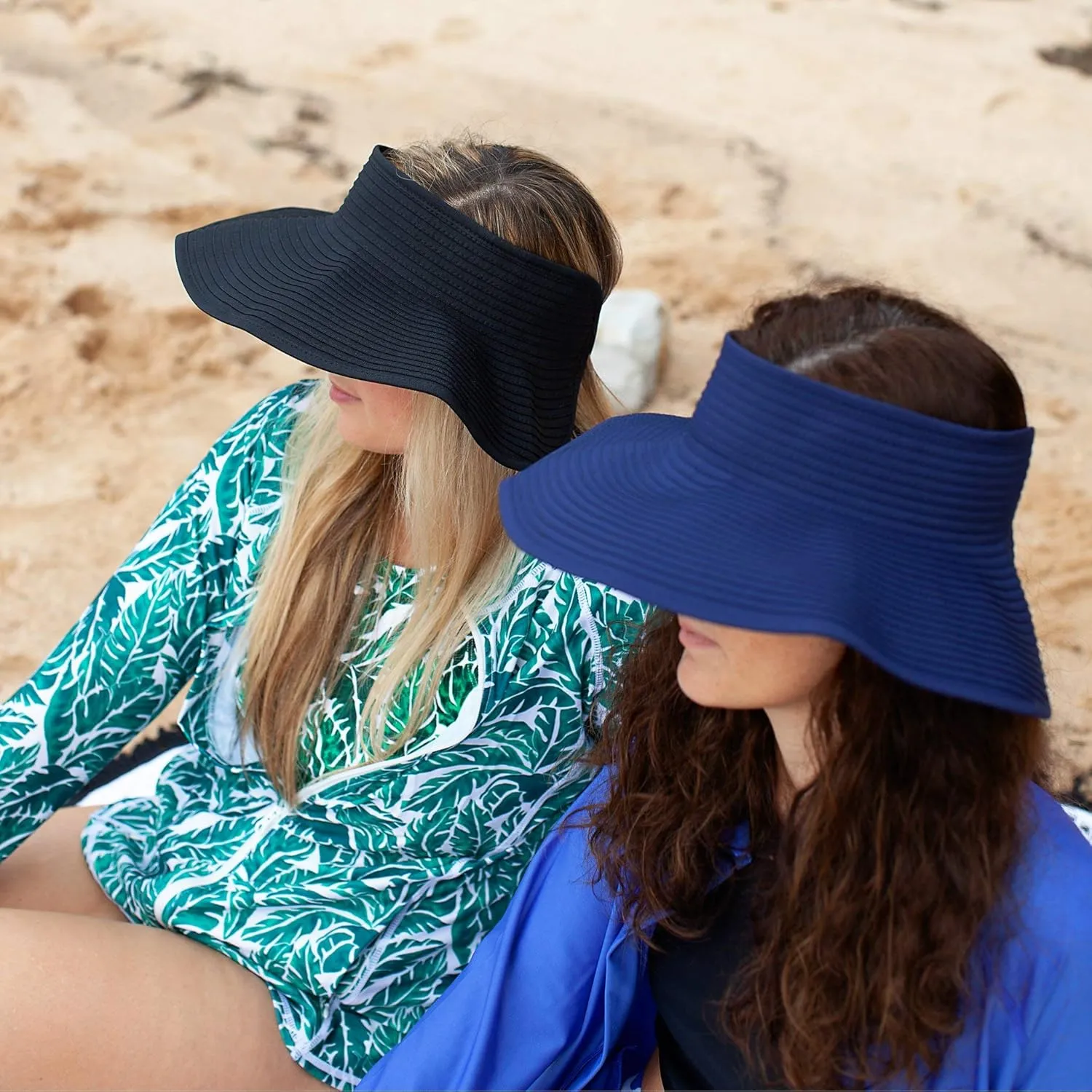 SwimZip Women's Wide Brim Sun Visor - UPF 50  Sun Protection