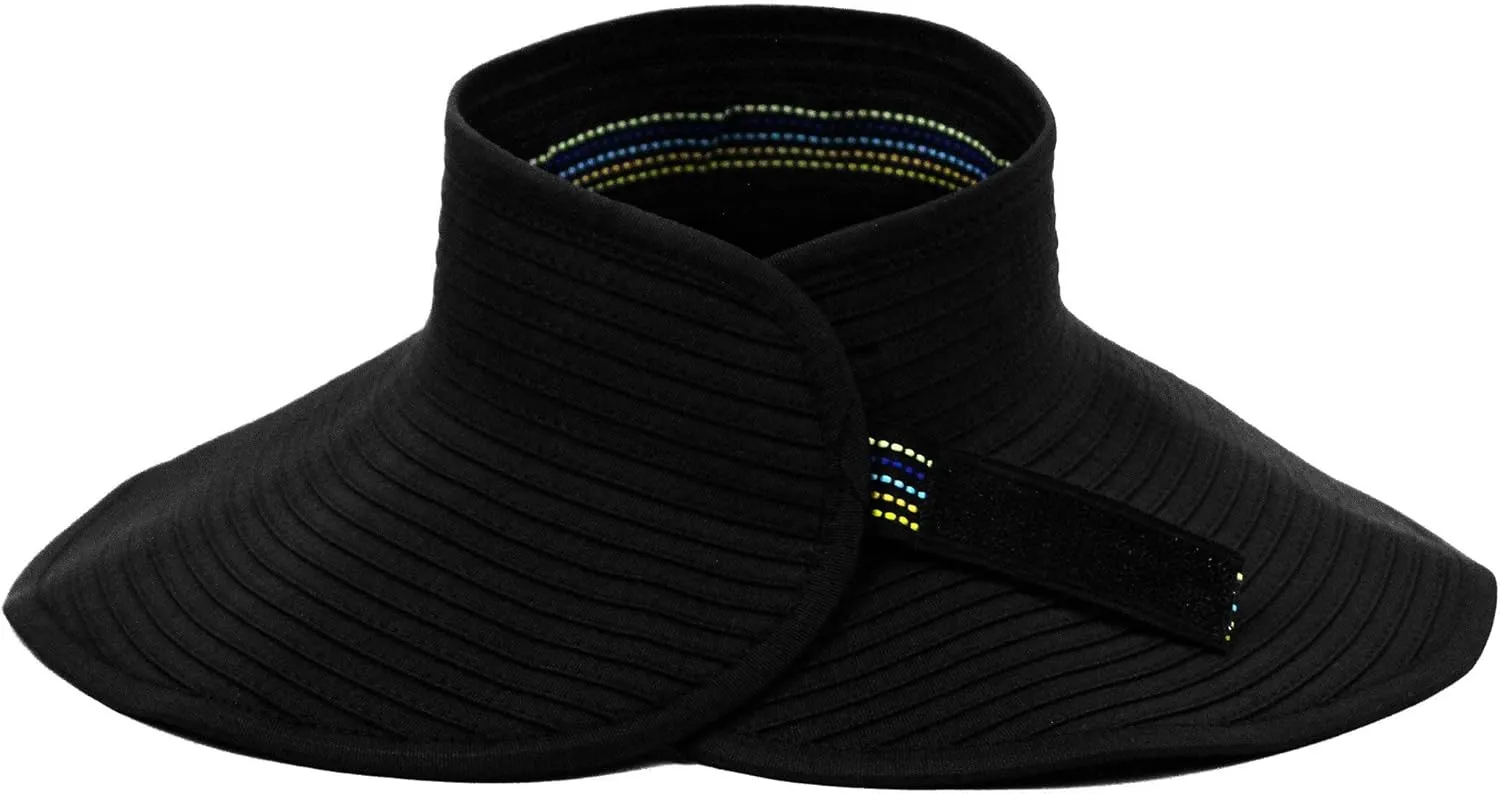 SwimZip Women's Wide Brim Sun Visor - UPF 50  Sun Protection