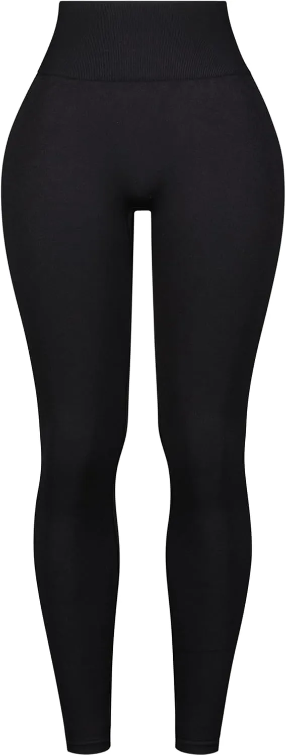 Thick High Waist Seamless Leggings for Women - Workout Leggings Yoga Pants - Stretchy with Tummy Control