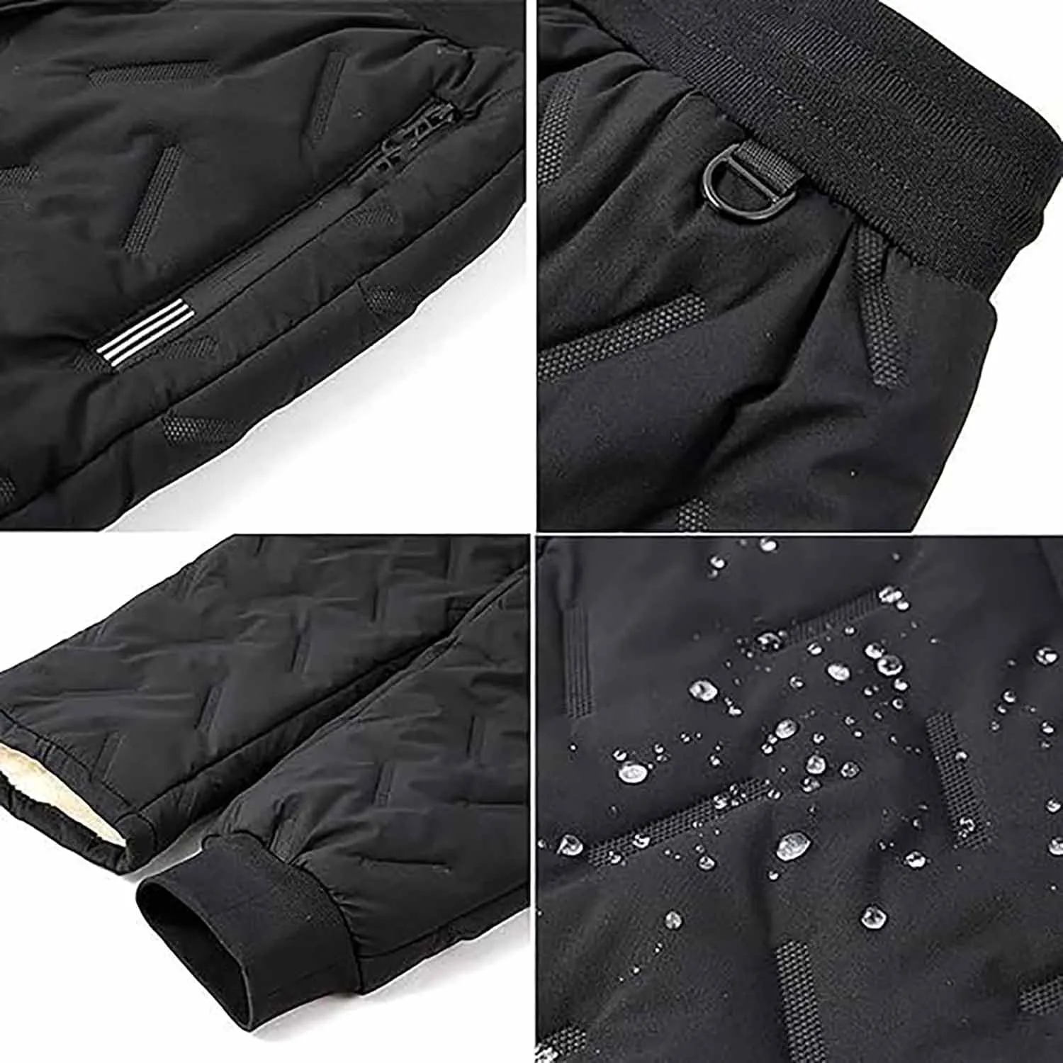 Unisex Lambswool Fleece-Lined Joggers, Men's Winter Fleece Sherpa Lined Sweatpants with Drawstring Running Jogger Pants