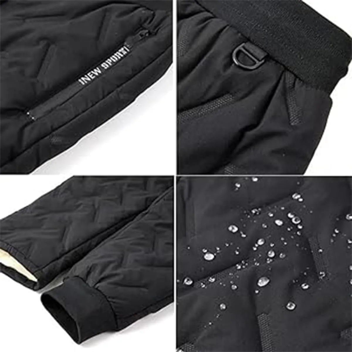 Unisex Lambswool Fleece-Lined Joggers, Winter Lambswool Fleece Bottoms Fleece Pants, Warm Thick Jogger Pants