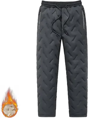 Unisex Lambswool Fleece-Lined Joggers, Winter Lambswool Fleece Jogging Bottoms, Warm Thick Jogger Pants