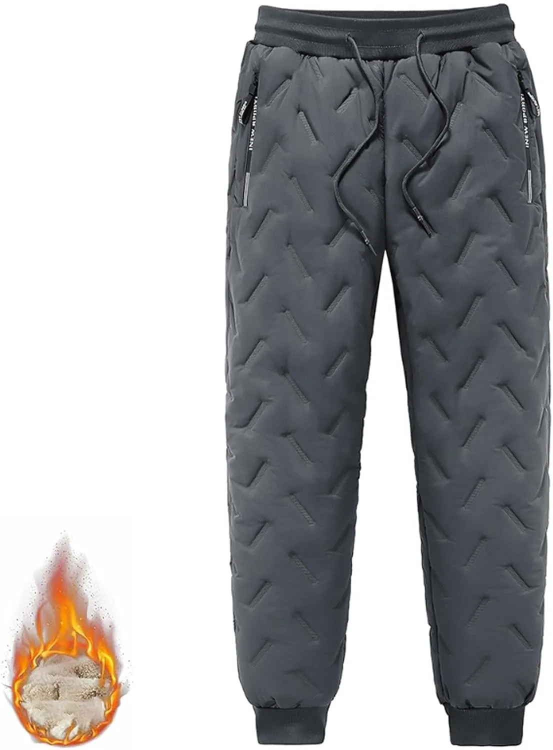 Unisex Lambswool Fleece-Lined Joggers, Winter Lambswool Fleece Jogging Bottoms, Warm Thick Jogger Pants