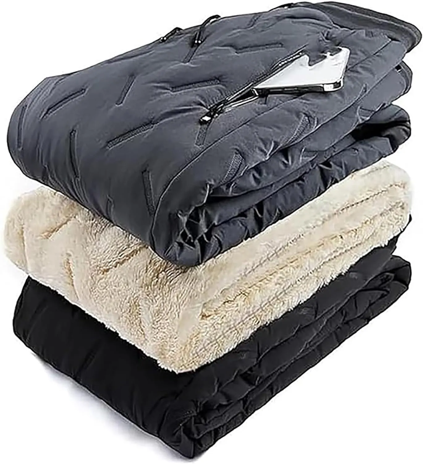 Unisex Lambswool Fleece-Lined Joggers,Unisex Fleece Jogging Bottoms,Winter Warm Fuzzy Leggings,Waterproof
