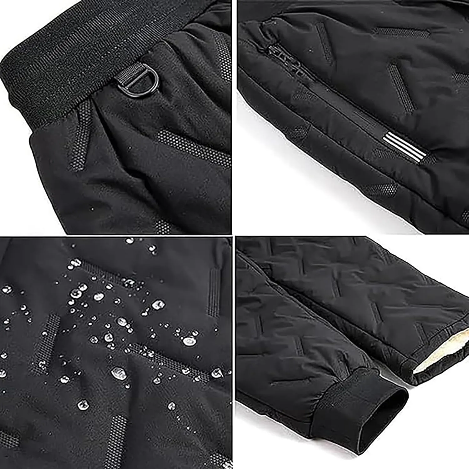 Unisex Lambswool Fleece-Lined Joggers,Unisex Fleece Jogging Bottoms,Winter Warm Fuzzy Leggings,Waterproof