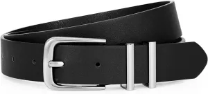 VONMELLI Women's Soft Faux Leather Belt for Jeans Pants Dress Fashion Ladies Waist Belt with Gold/Silvery Buckle