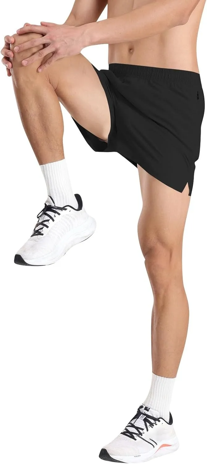 WENKOMG1 Mens Gym Shorts 3" Quick Dry Bodybuilding Workout Shorts Lightweight Running Jogging Lounge Gym Bottoms