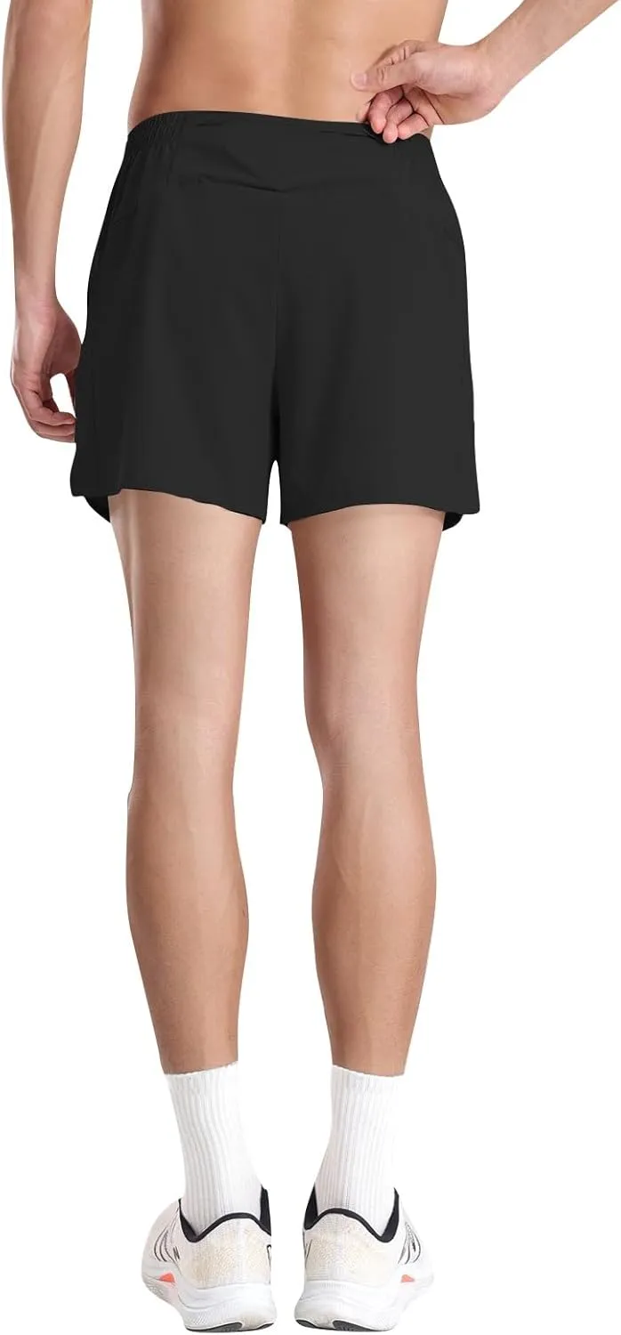 WENKOMG1 Mens Gym Shorts 3" Quick Dry Bodybuilding Workout Shorts Lightweight Running Jogging Lounge Gym Bottoms