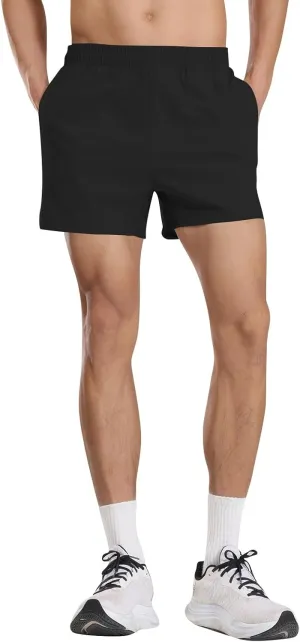 WENKOMG1 Mens Gym Shorts 3" Quick Dry Bodybuilding Workout Shorts Lightweight Running Jogging Lounge Gym Bottoms