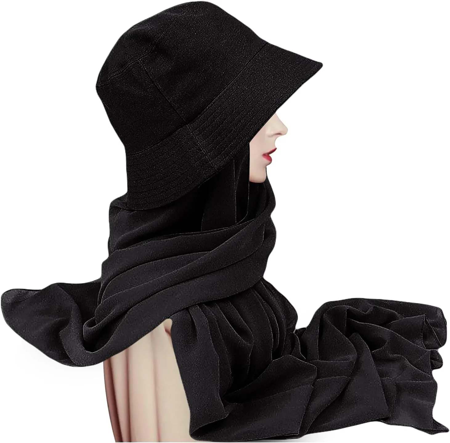 Wide Brim Sun Hat with Neck Flap Sun Visor Hat for Women UV Protection Hat Face Cover Sun Shawl Full Cover Visor