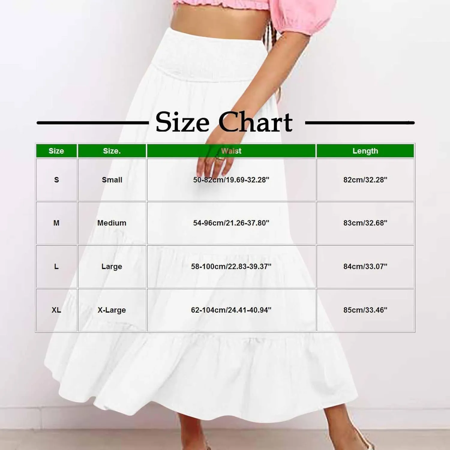 Women A-Line Pleated Elastic High Waist Maxi Skirt Ankle Length Flowy Swing Elegant Dressy Casual Work Long Skirts