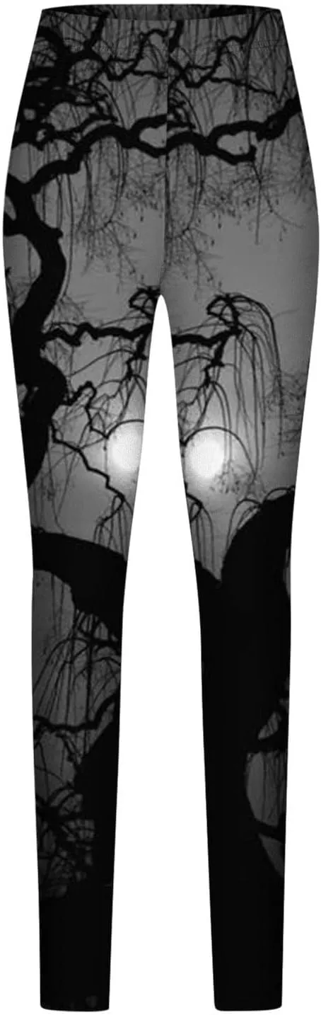 Women Halloween Leggings Striped Halloween Print Collection High Halloween Pumpkin Head Stripes Print Legging Slim