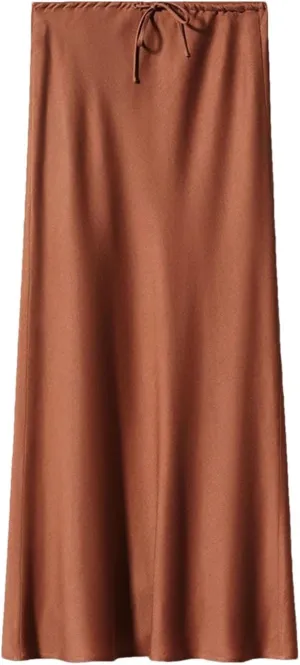 Women Long Satin Skirts A-LINE Summer Straight Elegant Satin Silk Maxi Skirts