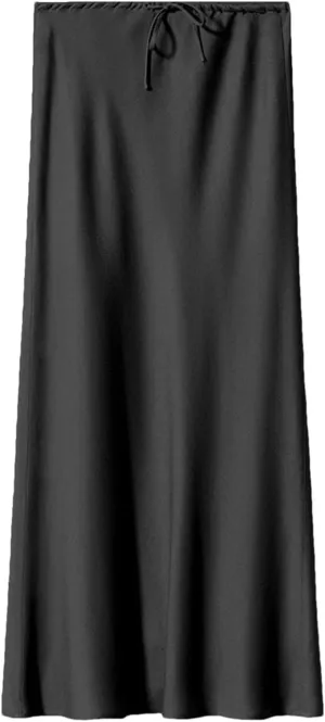 Women Long Satin Skirts A-LINE Summer Straight Elegant Satin Silk Maxi Skirts