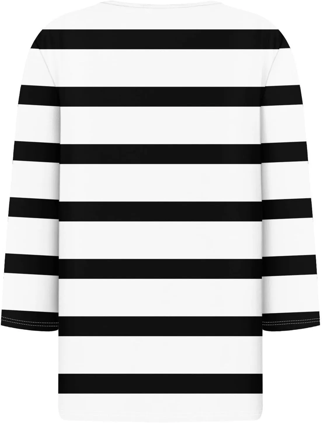 Womens 3/4 Sleeve Tops,Women's T-Shirts Dressy Button Down Tunic Tops Striped Blouses Henley V Neck Summer Cute Tees