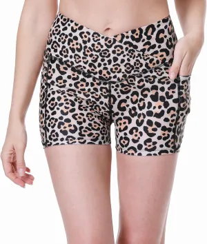 Womens 3/5" Swim Shorts High Waisted Board Shorts Bathing Suit Bottoms